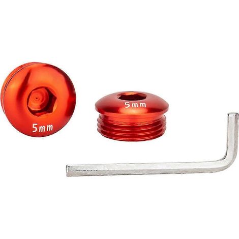 Lot de 2 couvre-pédales de vélo en alliage d'aluminium massif, antirouille, pour différentes couleurs titane, 9 mm (1/5)