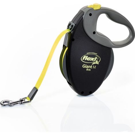 Laisse Giant M Tape 8 m black/ neon yellow Flexi GT2-210-S-NEO-14