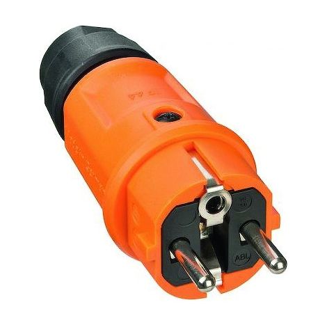 Brennenstuhl – Fiche électrique IP44 pour câble – Configuration raccord 2P+T – 16A – Pour chantiers humides – 9837560