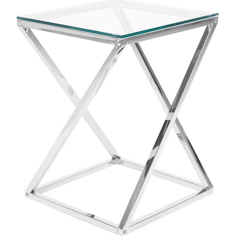 Side Table BEVERLY Glass Silver (1/5)