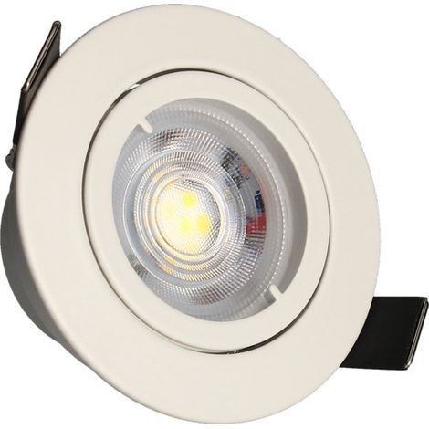 KIT 3 weiße Einbaustrahler JADE Orient. TRIAC-MODUL 5W, 2700K, 400lm, Ø83 Arlux Lighting