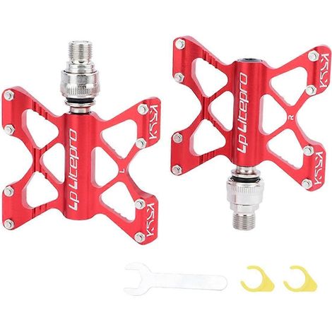 Pédales à dégagement rapide K5 élargies, antidérapantes, ultralégères, à roulements étanches, pour vélo pliant (pièce détachée rouge). (1/5)