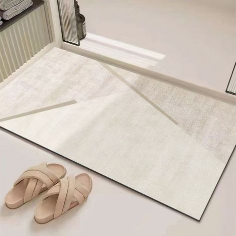 LAN Boue de diatomée Qingying 5080cm Tapis de sol en terre de diatomées, facile à nettoyer, tapis de salle de bain, tapis de toilette, absorbant et antidérapant (1/5)