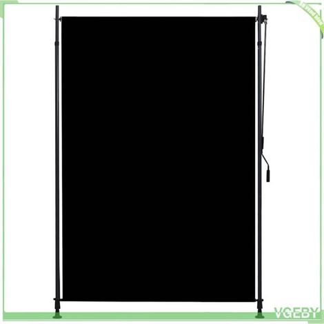 Store roulant d'extérieur - FAFEICY - 145937 - 150 x 270 cm - Anthracite - Manivelle (1/5)