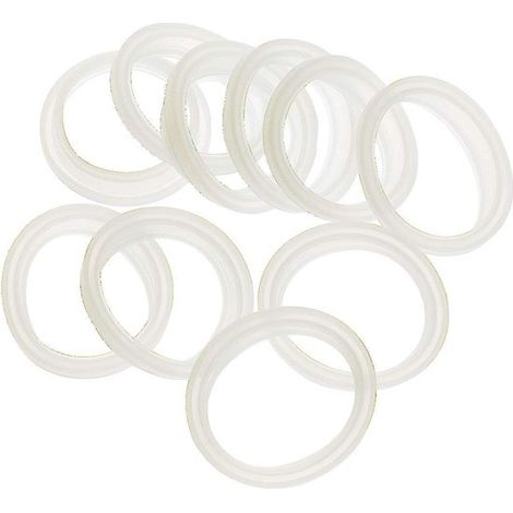 Set mit 10 Dichtungsringen, Silikonring, für Glasflaschen, Thermosflaschen, Deckel, Dichtungsring, 3,5 cm, garantiert auslaufsicher, weiß, 3,5 cm (1/5)