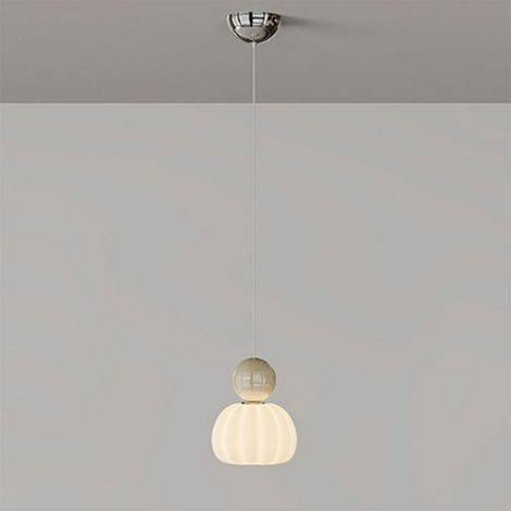 Suspension crème à une tête, petite suspension nordique en verre, suspension LED en résine pour chambre, éclairage tricolore, suspension réglable pour salon, suspension pour îlot de cuisine. (Café au 