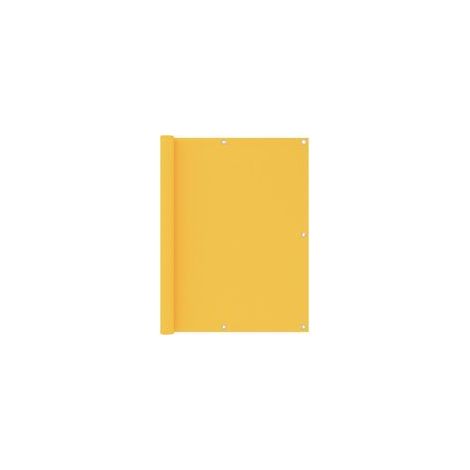 Paravent de balcon jaune, 120 x 500 cm, tissu Oxford - Crezuo (1/4)