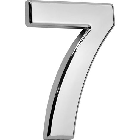 Nummer MagicHome "7", Hausnummer, mit Klebeband, silber, beschreibend, 70x100 mm, ABS