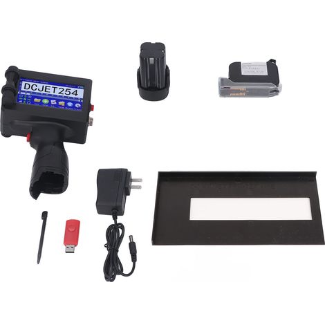 Imprimante portable à jet d'encre 4 cœurs, écran tactile HD LED, poignée, prise US 100-240V, codage industriel (1/5)