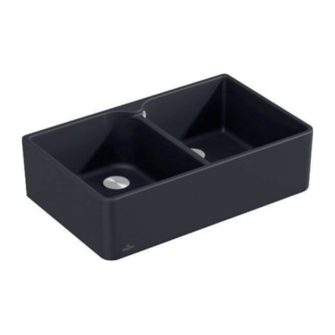 Bloc-évier VB 80 x 220 x 795 mm avec bonde. Vasque en céramique Ebony cplus