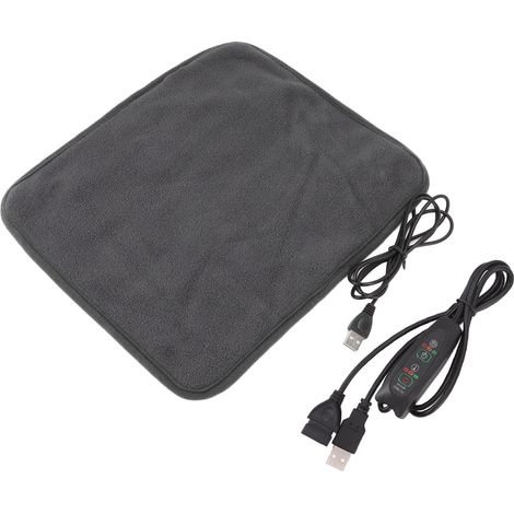 Coussin chauffant portable USB pour épaules, cou, jambes, taille, réglage multi-niveaux de température et minuterie, gris foncé (1/5)