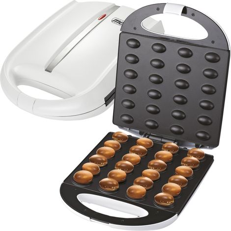Mesko MS3081 Hornillo Eléctrico para 24 Galletas en Forma de Nuez, Placas Antiadherentes, Pastas Rellenas 1600W Blanco (1/5)