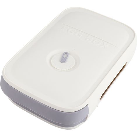 Boîte à œufs réfrigérateur - Rangement empilable avec couvercle, grande capacité, blanc