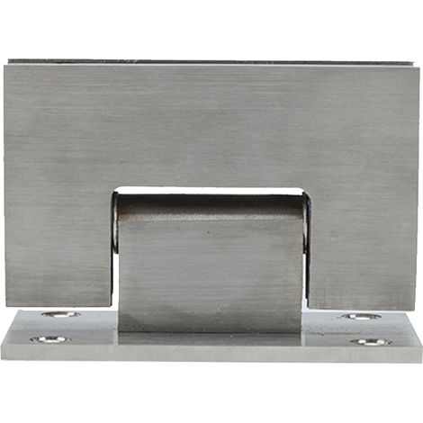90°-Edelstahlscharnier, 8-12 mm Wandhalterung für Glas- und Duschtürscharniere (1/5)