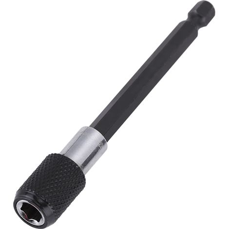 1/4 Zoll Sechskantschaft-Schnellwechsel-Schraubendreherbithalter (schwarze Vielzahnung 100 mm) (1/5)