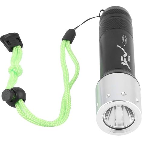 LED-Tauchtaschenlampe, 6000 lm, wasserdichte T6-Taschenlampe, 100 m Unterwasserfotografie-Fülllicht mit 3 einstellbaren Beleuchtungsmodi für Tauchen, Bergsteigen, Abenteuer
