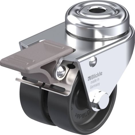 Blickle 276394 LMDA-POA 50G-FI Ruota girevole doppia Diametro ruota: 50 mm Capacità di carico (max.): 80 kg 1 pz.