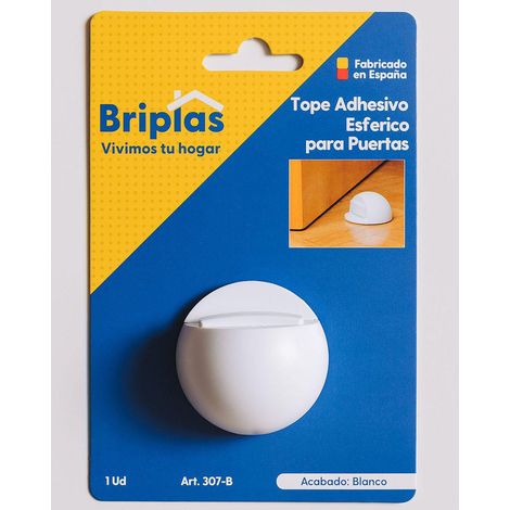 FPLUS briplas tope puerta adhesivo esferico  1 u blanco 307b (1/2)