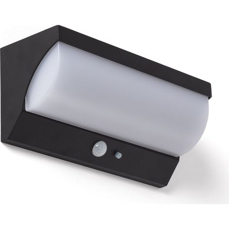 Applique Murale Extérieure Solaire LED 5W Aluminium avec Détecteur de Mouvement Goran Noir (1/5)