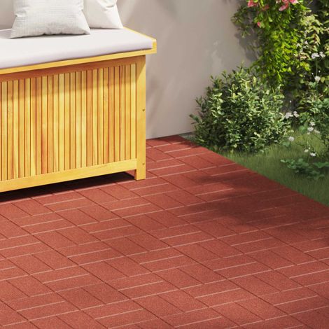 vidaXL  Stepping Stone  6 pcs Red 40.5 x 40.5 x 2 cm Rubber