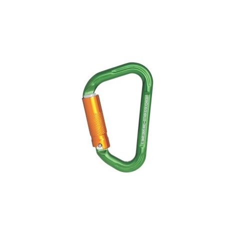 KRATOS SAFETY - Mousqueton aluminium vert à verrouillage automatique triple action - type keylock