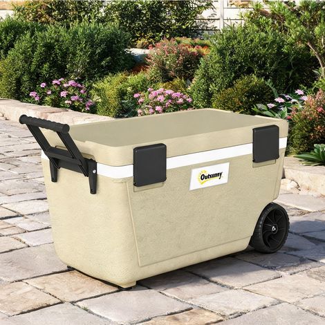 Glacière 70 L avec roues isolation PU 72 h 84 x 42,2 x 44,3 cm (1/5)