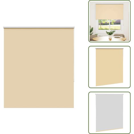 vidaXL Verdunkelungsrollo Beige 130x130 cm Stoffbreite 126,6 cm (1/5)