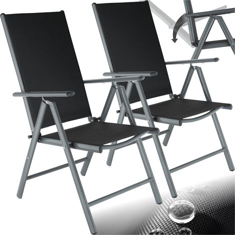 Set di 2 sedie da giardino resistenti grigio antracite (1/10)