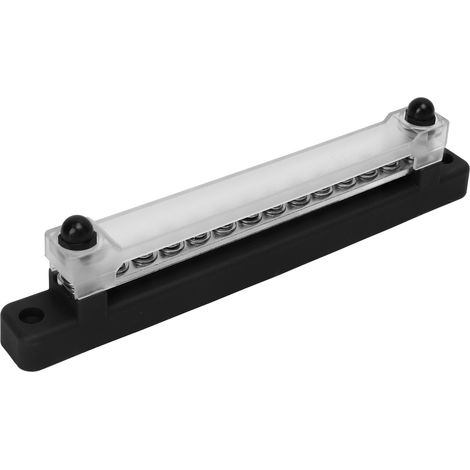 Distributeur électrique 48V 150A 12 bornes avec couvercle, studs M6 et vis M4, noir, pour bateau, camping-car et voiture (1/5)