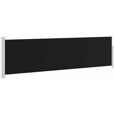 Toldo lateral retráctil de jardín negro 140x500 cm vidaXL
