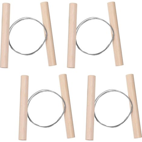 Cortador de arcilla de alambre de 4 piezas, herramientas para cortar queso y masa plástica, recortar y tallar cerámica. (1/5)