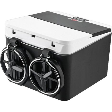 Organisateur de coffre pour voiture - Organisateur de rangement pour camion avec couvercle Boîte de rangement pour voiture sans contact avec couvercle à capteur de mouvement et porte-gobelet (1/5)