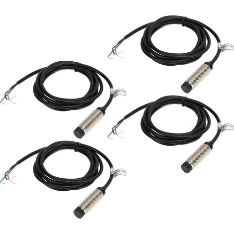 4 NPN-NC-3-Draht-Induktionssensoren, 4-mm-Näherungssensor, 6–36-V-DC-Näherungsschalter, 4-teiliges Set (1/5)