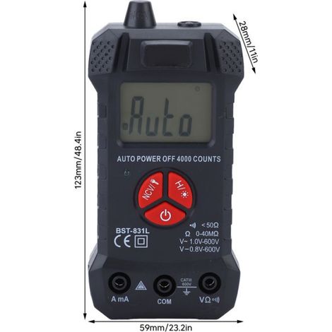 testeur de multimètre Multimètre Intelligent précis LCD plage automatique commutation voltmètre compteur de auto multimetre (1/4)