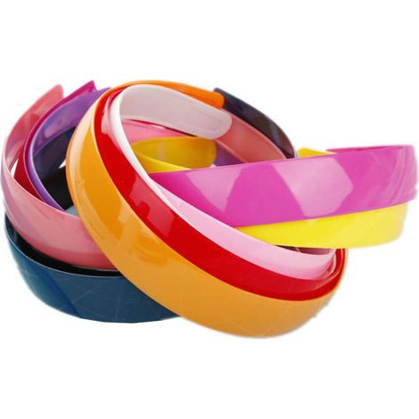 Colorful 20mm Plastic Toothed Headband for DIY Hairstyling (1/5)