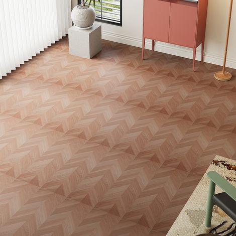 36Pcs Chevron Self-Adhesive PVC Flooring Planks (1/5)