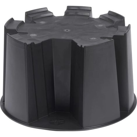 Support récupérateur d'eau 6070414 – Plastique noir – Dimensions 31,5 x 53 cm – Élévation pour accès robinet – Compatible barils Nature (1/4)