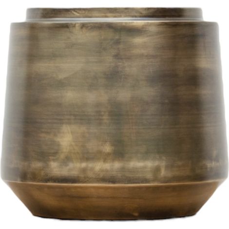 Cache-pot Indigo Vintage Design Antique Or et Cuivre pour Plantes d'Intérieur D33 x H31 cm - PANGIVO (1/5)
