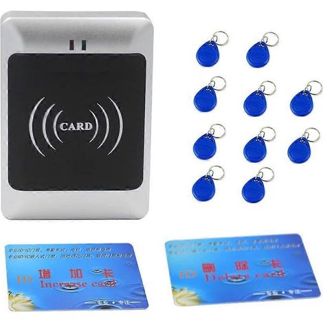 Machine de contrôle d'accès autonome en métal étanche IP67, système de contrôle d'accès RFID ID IC, prend en charge l'entrée Wiegand 26/34, nombre maximum d'utilisateurs 2000, puce N301EM, 10 boutons. (1/5)