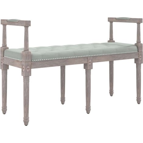 Banc d'entrée - Banc intérieur Gris clair 110x40x70 cm Velours fr9306 - Maison La Vie (1/5)