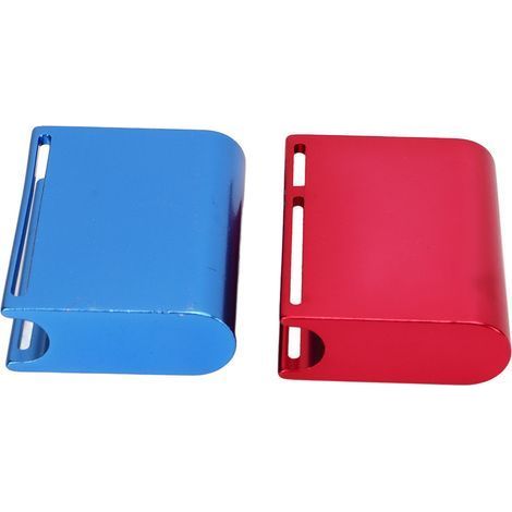 Set aus 2 Lederkantenpolierern aus Aluminiumlegierung, blau und rot, Bastelwerkzeug zur Endbearbeitung von Gürteln und Sätteln (1/5)