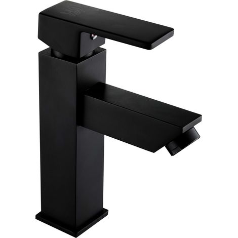 Mitigeur monocommande de lavabo sÃ©rie Maple en couleur noire (1/5)