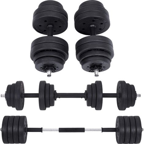Kit de mancuernas de musculación de peso ajustable con barra de extensión adicional 20 kg 30 kg musculación 120000632 (1/5)