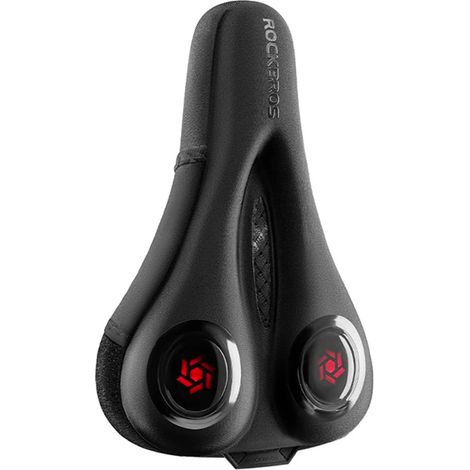 Funda de sillín de espuma de gel + protector de lluvia - negro y rojo (1/3)