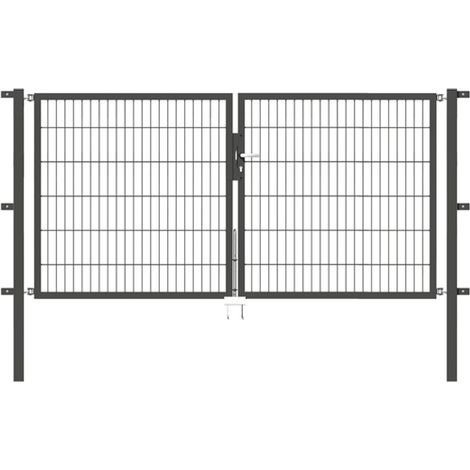 ALBERTS Doppeltor Flexo, fvz.anthr.Kst.b.RAL 7016, lichte BxH2500x1200, PF60x60/1700mm (1/3)