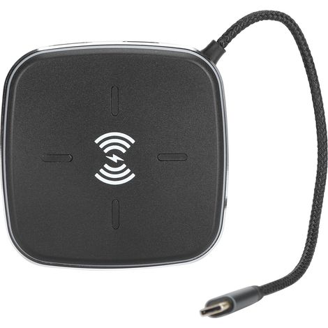 Station d'accueil Hub USB-C 9-en-1 avec chargeur sans fil, adaptateur HDMI, USB 3.0, RJ45 (1/5)