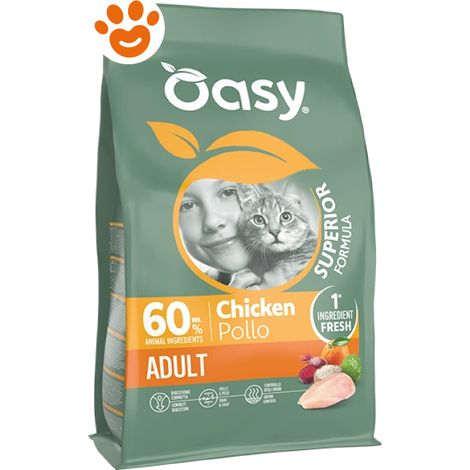 Oasy Cat Superior Formula Adult Pollo - Sacco 6 Kg -