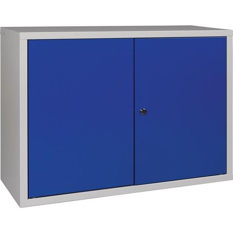 Hängeschrank H 600 x B 800 x T 300 mm Vollblech 1 Boden grau blau - NW9000453661 (1/3)