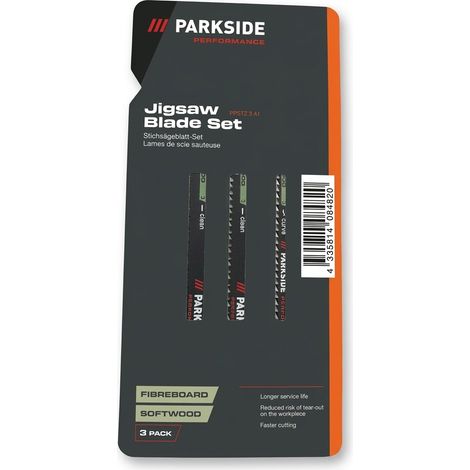 Lot de 3 - PARKSIDE PERFORMANCE - Lames de scie sauteuse - HCS 3-30mm - Coupe propre et courbe - Neuf - Voir photos (1/5)