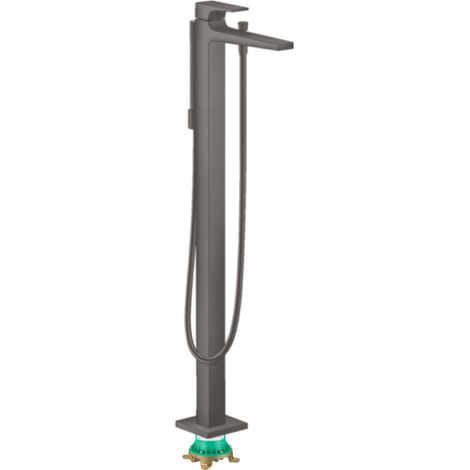 Mezclador de bañera independiente HANSGROHE Metropol en cromo cepillado negro + cuerpo empotrado